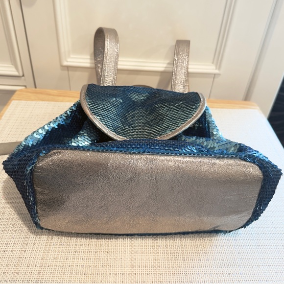 🩵✨ Coach Poppy Spotlight Turquoise Sequin Sparkly Limited Edition Backpack - Picture 6 of 17